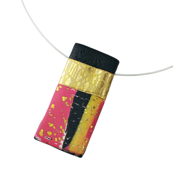 1" x 2" Rectangle Pendant - A Day in Paris-Sale-Tiry Originals, LLC