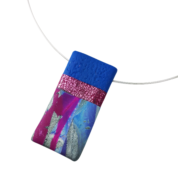 1" x 2" Rectangle Pendant - Blue-Sale-PMP47 Blue 1-Blue #1-Tiry Originals, LLC