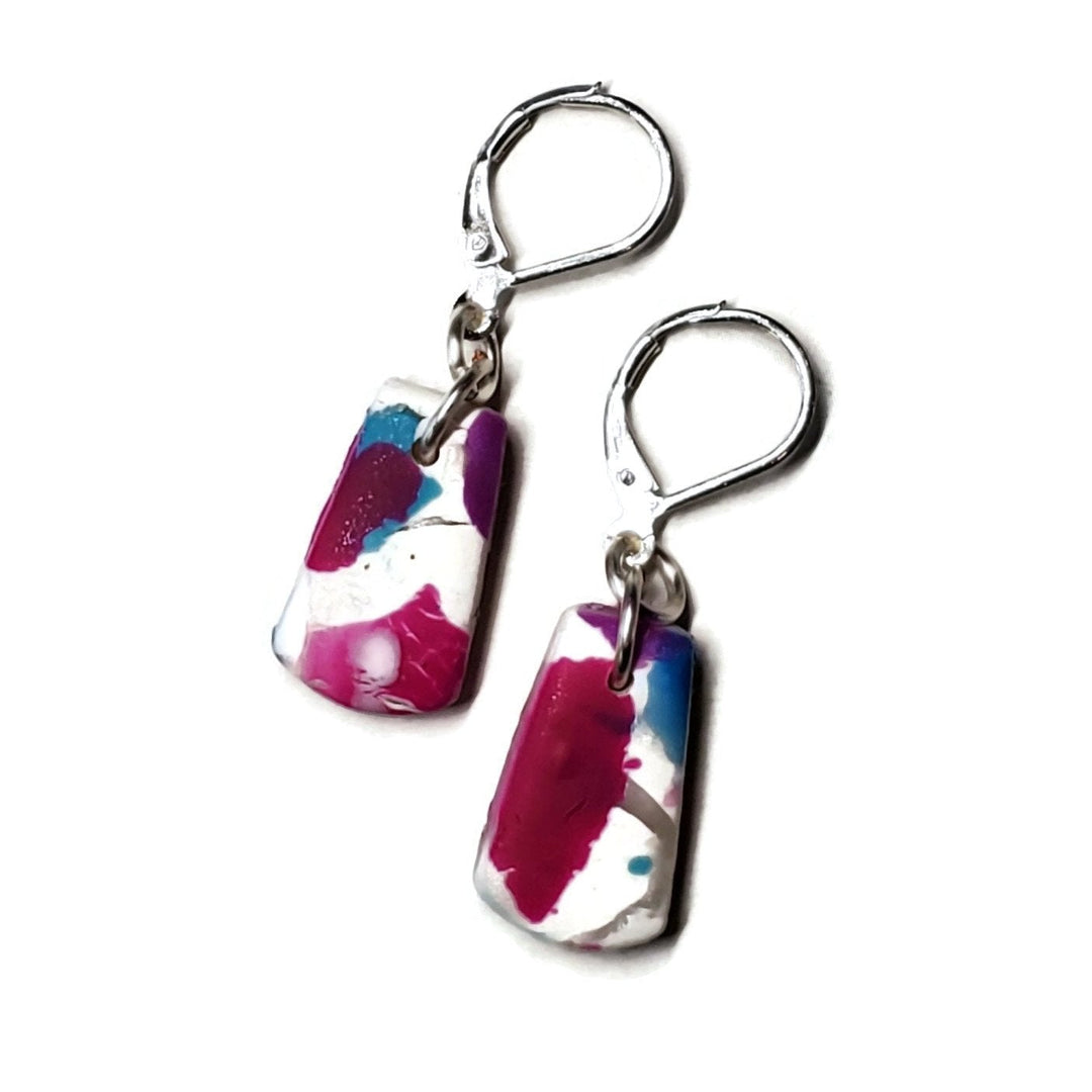 3/8" by 5/8" Triangle Dangle Earring - Confetti-Sale-PME39 #1-Option #1-Tiry Originals, LLC