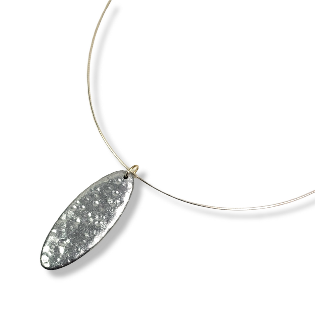 5/8"x1-3/4" Marquise Pendant - Chrome-Pendants-Tiry Originals, LLC